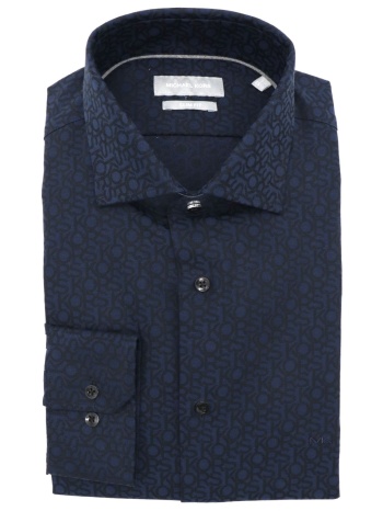 michael kors πουκαμισο slim fit all over logo μπλε σε προσφορά