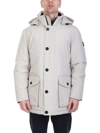 boss casual μπουφαν jacket αποσπωμενη κουκουλα osiass μπεζ σε προσφορά