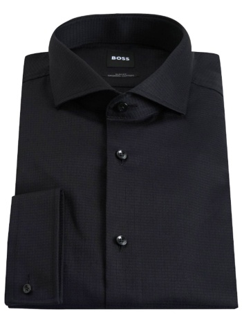boss πουκαμισο slim fit μανικετοκουμπο h-hank-spread-cv-244