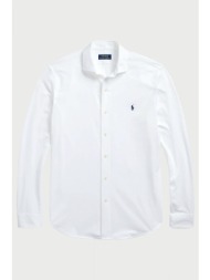 ralph lauren πουκαμισο button down knit oxford logo λευκο