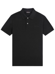 guess jeans polo logo μαυρο