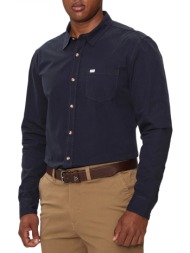 guess jeans πουκαμισο slim fit logo μπλε