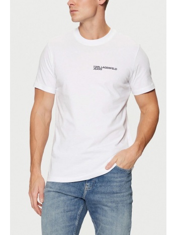 karl lagerfeld jeans t-shirt klj slim ss tee λευκο