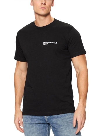 karl lagerfeld jeans t-shirt klj slim ss tee μαυρο