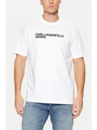 karl lagerfeld jeans t-shirt klj regular ss essential tee λευκο