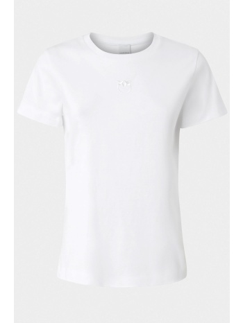 pinko t-shirt bussolotto t-shirt logo λευκο
