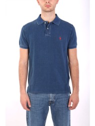 ralph lauren polo custom slim fit logo washed ραφ μπλε