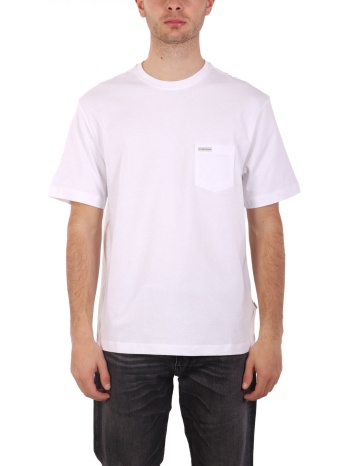 guess jeans t-shirt crewneck regular fit logo λευκο σε προσφορά