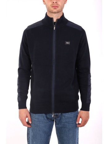 karl lagerfeld πλεκτο fullzip metallic logo μπλε σε προσφορά