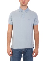 ralph lauren polo custom slim fit washed logo σιελ
