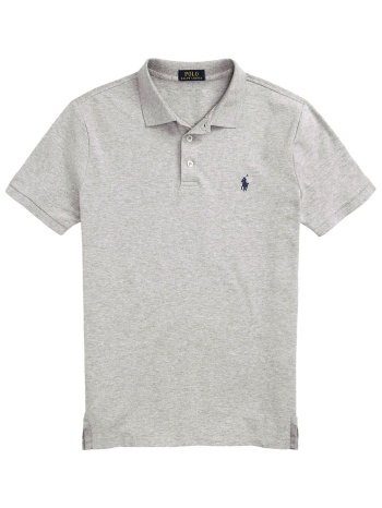 ralph lauren polo custom slim fit stretch mesh logo γκρι σε προσφορά