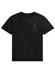 ralph lauren t-shirt v neck classic fit logo μαυρο