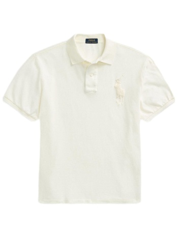 ralph lauren polo custom slim fit big logo εκρου σε προσφορά