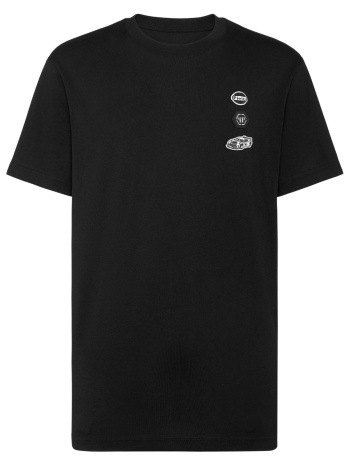 philipp plein t-shirt round neck ss cars racing logo μαυρο σε προσφορά
