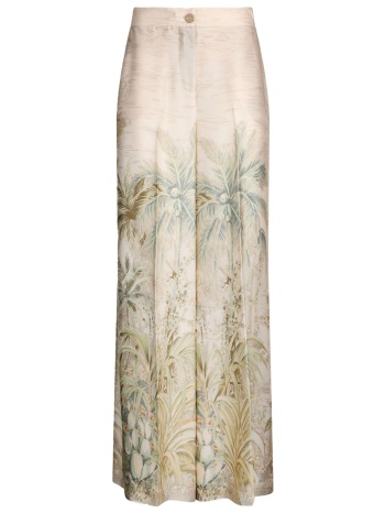 liu-jo better παντελονα palazzo σατεν εμπριμε μπεζ σε προσφορά