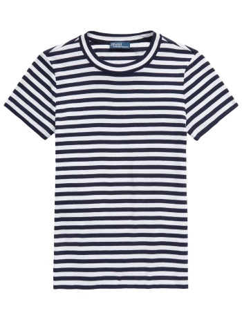 ralph lauren t-shirt λαιμοκοψη ριγε λευκο-μπλε σε προσφορά