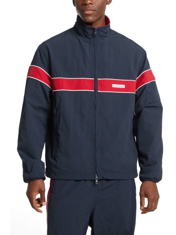 guess jeans μπουφαν jacket logo μπλε-κοκκινο σε προσφορά