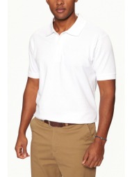 guess jeans polo logo λευκο