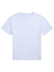 ralph lauren t-shirt custom slim fit logo γαλαζιο