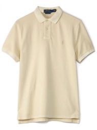 ralph lauren polo custom slim fit logo μπεζ