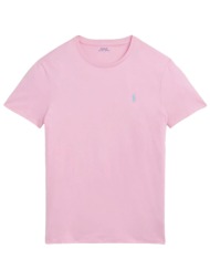 ralph lauren t-shirt custom slim fit logo ροζ