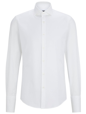 boss πουκαμισο μανικετοκουμπο slim fit stretch