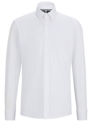 boss performance πουκαμισο button down regular fit p-joe-bd-c1-222 λευκο