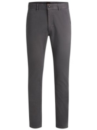 boss casual παντελονι chino slim fit γκρι