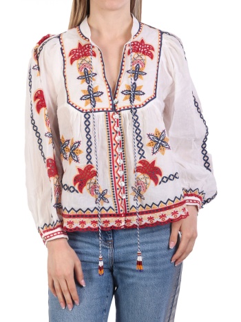 farm rio μπλουζα-πουκαμισο marys tiles κεντημα εκρου σε προσφορά