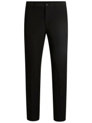 boss athleisure παντελονι chino slim fit t_commuter-slim μαυρο