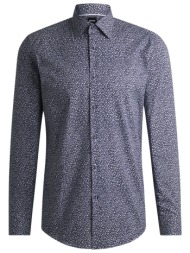 boss πουκαμισο μικροσχεδιο slim fit h-hank-kent-c1-214 μπλε