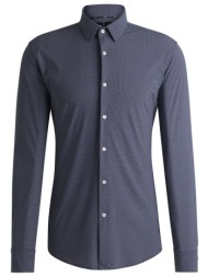 boss πουκαμισο slim fit p-hank-s-kent-c1-222 σκουρο μπλε