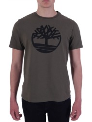 timberland t-shirt brand tree regular fit χακι