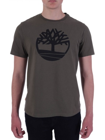 timberland t-shirt brand tree regular fit χακι