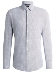 boss performance πουκαμισο μικροσχεδιο slim fit p-hank-s-kent-c1-222 μπλε-λευκο