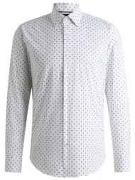boss πουκαμισο μικροσχεδιο regular fit stretch h-joe-kent-c1-214 λευκο