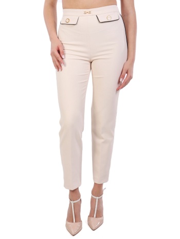 elisabetta franchi παντελονι chino χρυσες λεπτομερειες logo σε προσφορά