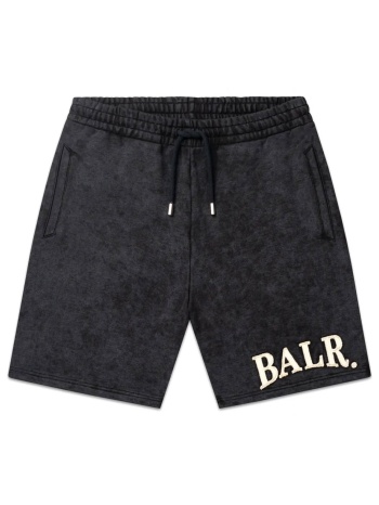 balr. βερμουδα ξεβαματα urban washed sweat shorts logo μαυρο σε προσφορά