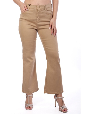 marella monochrome παντελονι jeans idesia flare μπεζ σε προσφορά