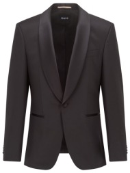 boss σακακι smokin super 120 regular fit h-jeckson-tux-s-b1 μαυρο