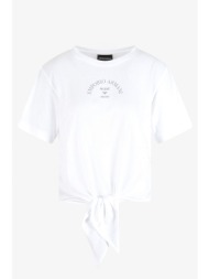 emporio armani t-shirt ανοιγμα κατω logo λευκο