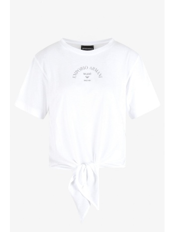 emporio armani t-shirt ανοιγμα κατω logo λευκο σε προσφορά