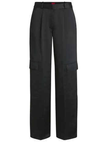 hugo παντελονι cargo σατεν hanira-1 μαυρο σε προσφορά