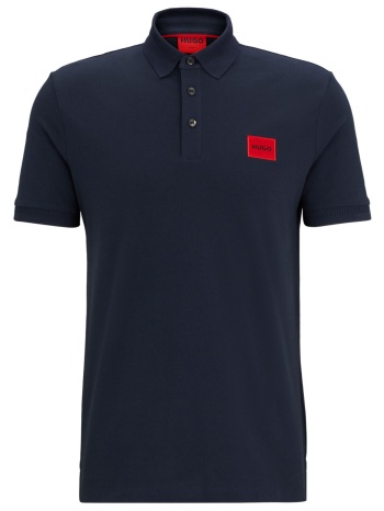 hugo polo slim fit dereso222 logo μπλε
