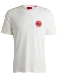 hugo t-shirt danetchorb regular fit logo λευκο