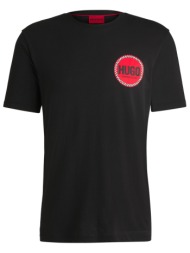 hugo t-shirt danetchorb regular fit logo μαυρο