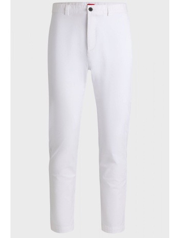 hugo παντελονι chino david251d slim fit λευκο σε προσφορά