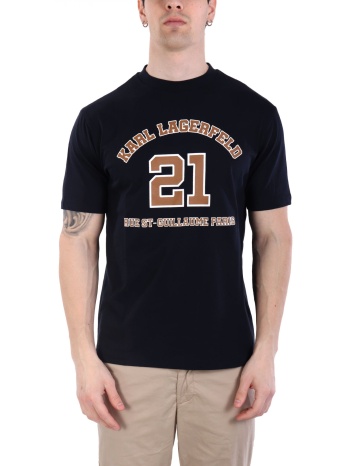 karl lagerfeld t-shirt crew neck logo μπλε σε προσφορά