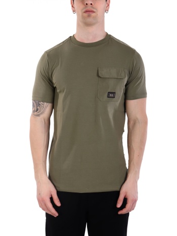 karl lagerfeld t-shirt crew neck pocket metallic logo χακι σε προσφορά