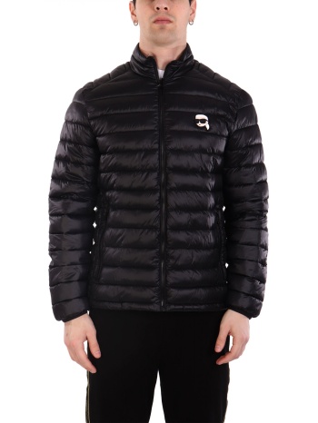 karl lagerfeld μπουφαν φουσκωτο logo μαυρο